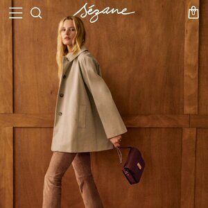 Sezane Carter Jacket Light Beige - Size 4